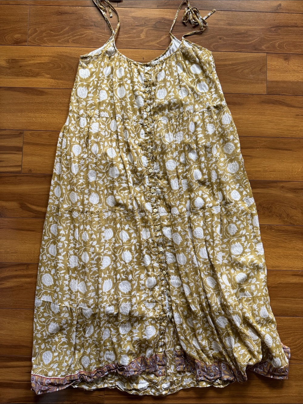 Marea Cotton Block Print Dress L